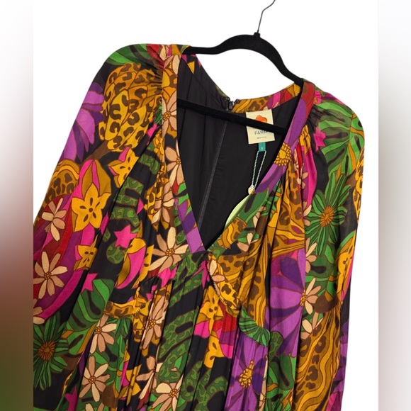 $285 NEW Gorgeous & Colorful FARM RIO Star Fruit Maxi Dress - Picture 10 of 16